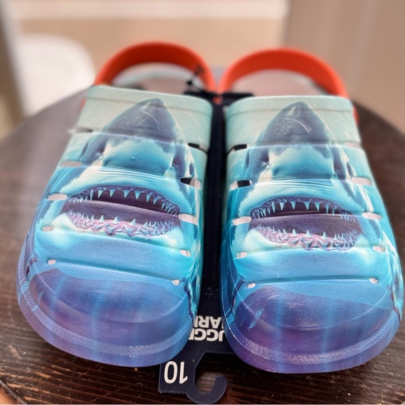Rugged Shark Other - Rugged Shark Men's Size 10 Shark Week Clogs NWT Discovery Channel Blue Orange